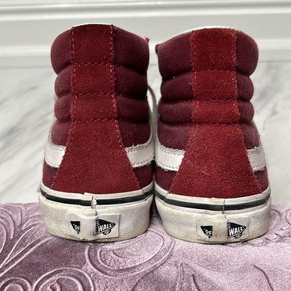Vans SK8-Hi Burgundy Suede, Women’s 7.5, Men’s 6 - Picture 4 of 7
